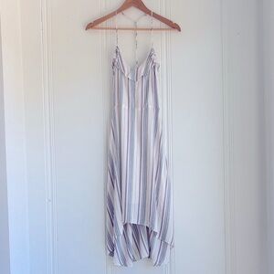 Devlin Summer High Low Striped Flounce Sun Dress